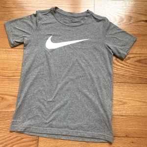 Grey Nike DRI-FIT Tee - Boys Small